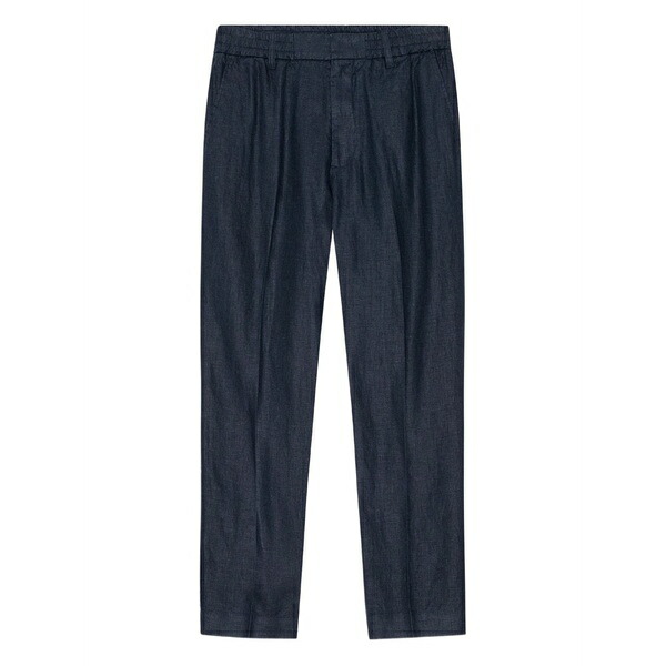 エヌエヌ77 メンズ 心地よいズボン下 ボトムス Pleated elastic-waist pants Blue