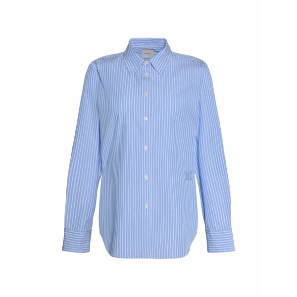 カルバンクライン レディース ティーシャツ トップス Vertical-stripe shirt Blue