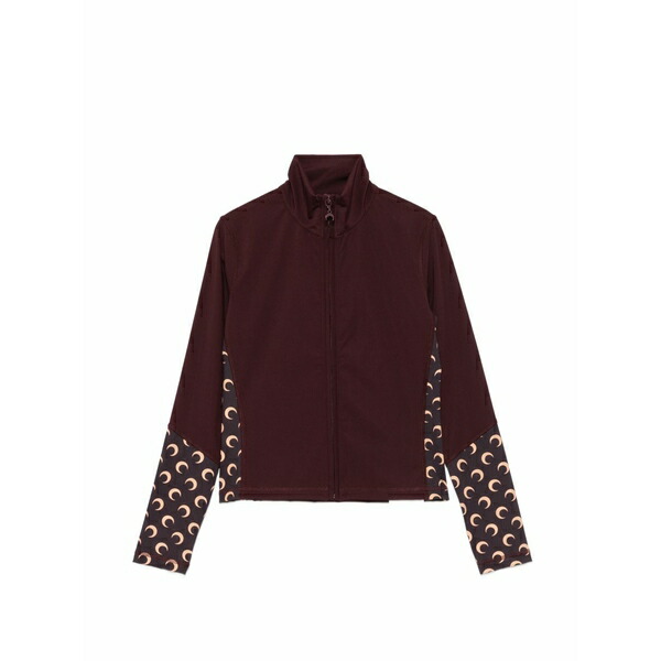 米国海兵隊員 独居室 レディース 編み物\u0026プルオーバー アウター Moon-print panelled top Red