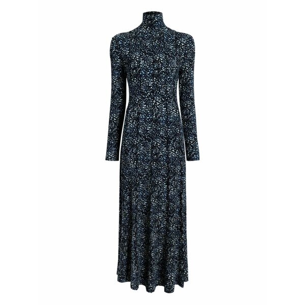 プロエンザ スクーラー ホワイト レーベル レディース ワンピース トップス Turtleneck ruffled maxi dress Blue|asty