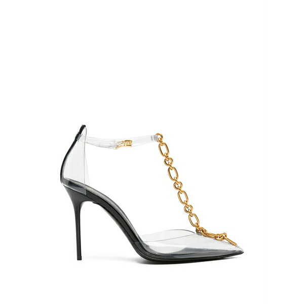 バルマン レディース パンプス シューズ Chain-link transparent pumps White