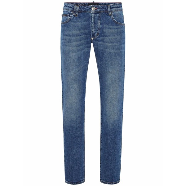 フィリップ飾り気の無い メンズ ジーンズズボン下 ボトムス Tattoo super straight-cut jeans Blue
