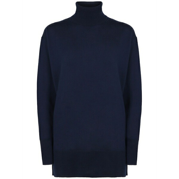 アスペジ レディース 編み物\u0026プルオーバー アウター Cashmere turtleneck jumper Blue