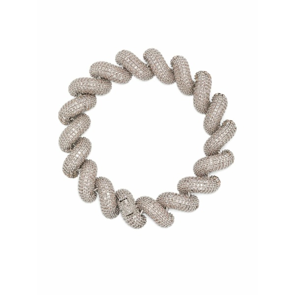 エディーボルゴ レディース ブレスレット・バングル・アンクレット アクセサリー Torsade pav&pound; bracelet Silver｜asty