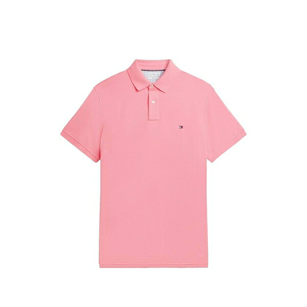 トミー ヒルフィガー メンズ スポーツシャツ トップス Logo-embroidered polo shirt Pink