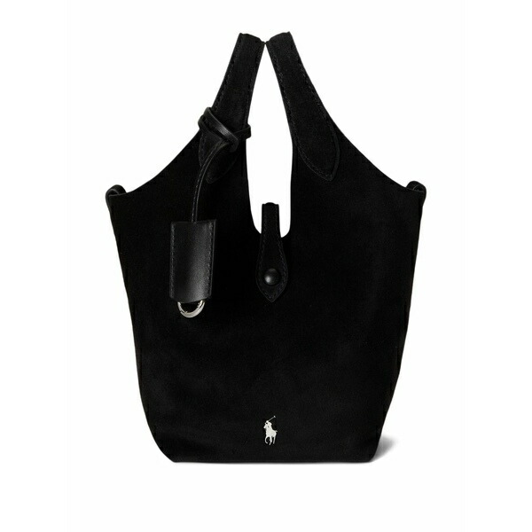 ラルフローレン レディース ショルダーバッグ 御徒面子 Polo play suede satchel bag  Black