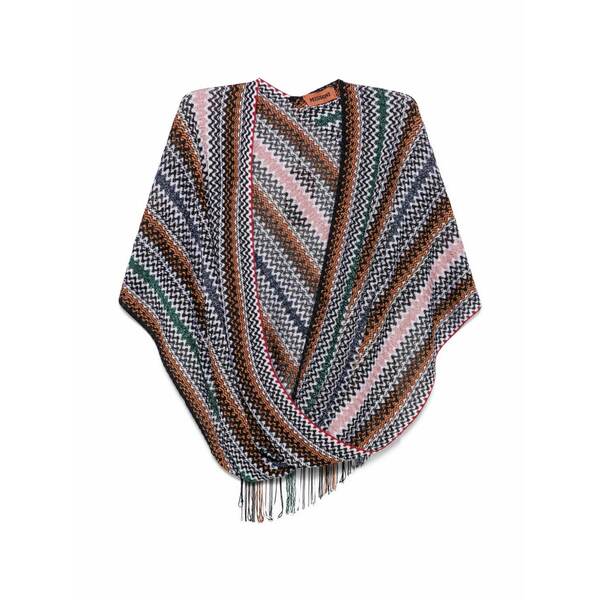 ミッソーニ レディース えり巻き・袈裟・えり巻き 付属物 Zigzag fringed poncho Black