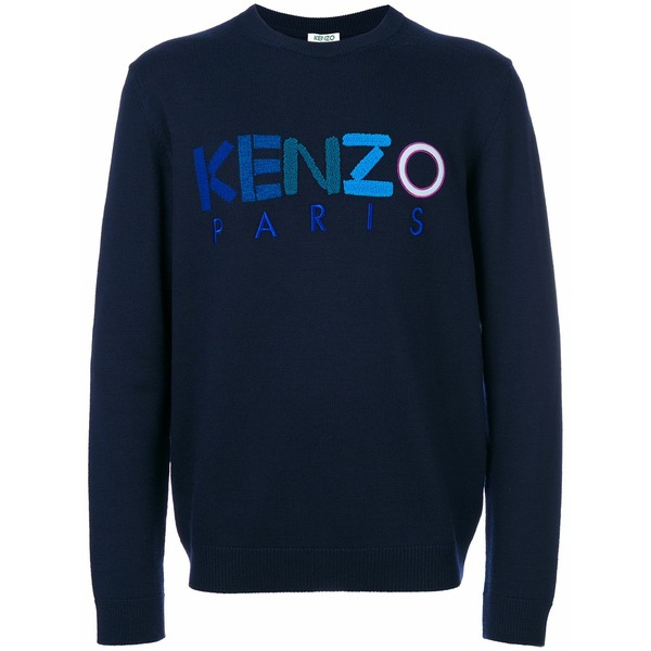 ケンゾー メンズ パーカー・スウェットシャツ アウター Embroidered logo sweatshirt Blue