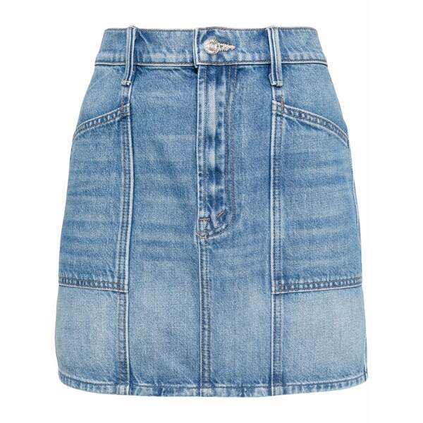 母ちゃん レディース ジーンズズボン下 ボトムス Lineup high-rise mini skirt Blue