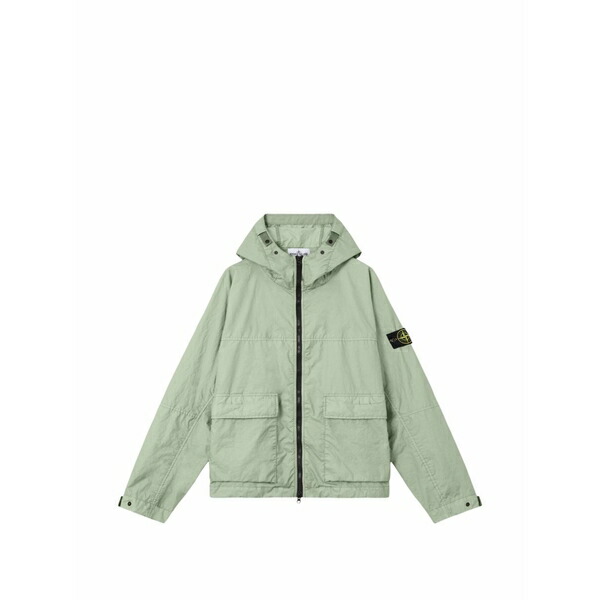 ストーンアイランド メンズ 厚地の外套 アウター Logo-patch hooded parka Green