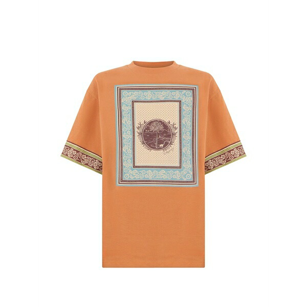 アレメ レディース ティーシャツ トップス Alberta graphic-print short-sleeve t-shirt Orange