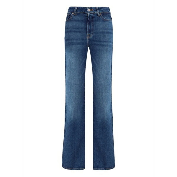 7フォーオールマンカインド レディース ジーンズズボン下 ボトムス Belt-loop five-pocket jeans Blue