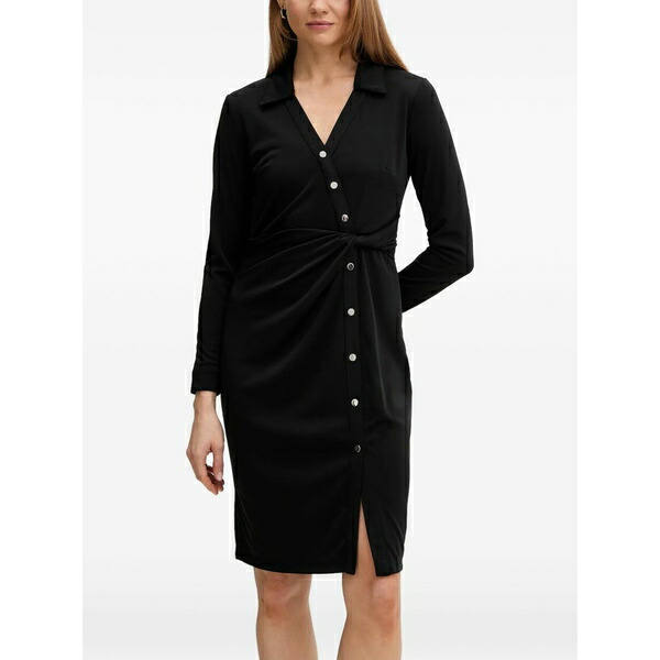 ダナ キャラン ニューヨーク州 レディース 衣裳 トップス Knot-detail mini dress Black
