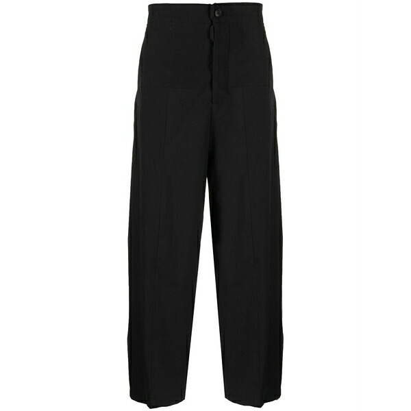 クレイグ緑であること メンズ 心地よいズボン下 ボトムス Cotton wide-leg trousers Black