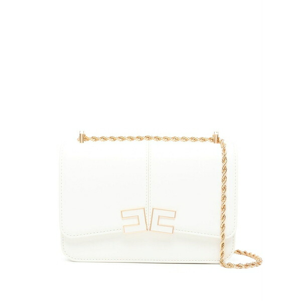 エリザベスフランキ レディース ハンドバック 御徒面子 Logo chain shoulder bag White