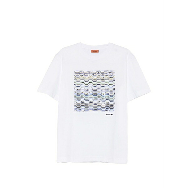 ミッソーニ メンズ ティーシャツ トップス Zigzag-embellishment t-shirt White