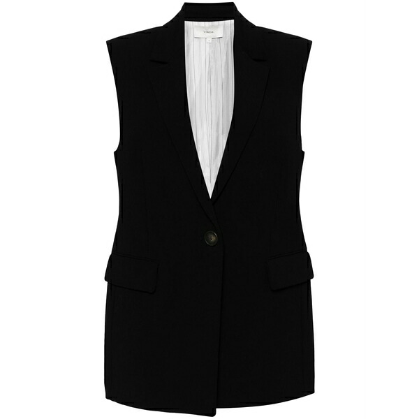ヴィンス レディース カットソー トップス Sleeveless waistcoat Black
