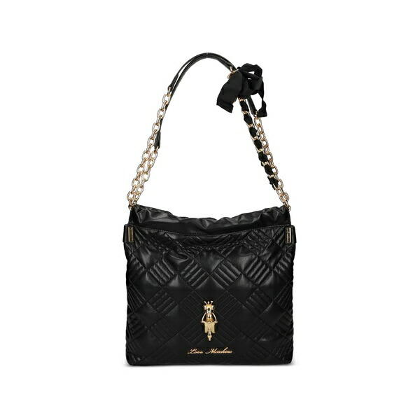 優しいこと モスキーノ レディース トートバッグ 御徒面子 Quilted chain-strap tote bag Black
