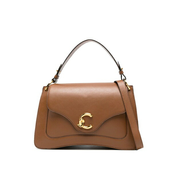 コチネレ レディース ショルダーバッグ 御徒面子 Logo-plaque shoulder bag Brown