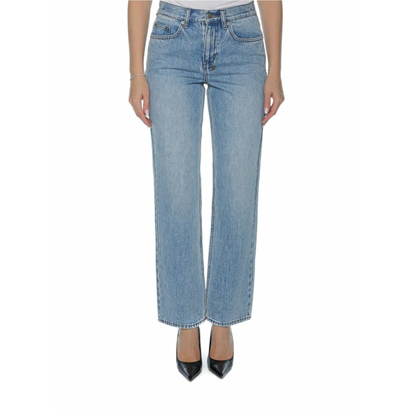 スビ レディース ジーンズズボン下 ボトムス Pinup straight-leg jeans Blue