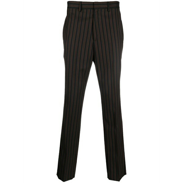 アンブッシュ メンズ 心地好いズボン下 ボトムス Striped tailored wool trousers Black