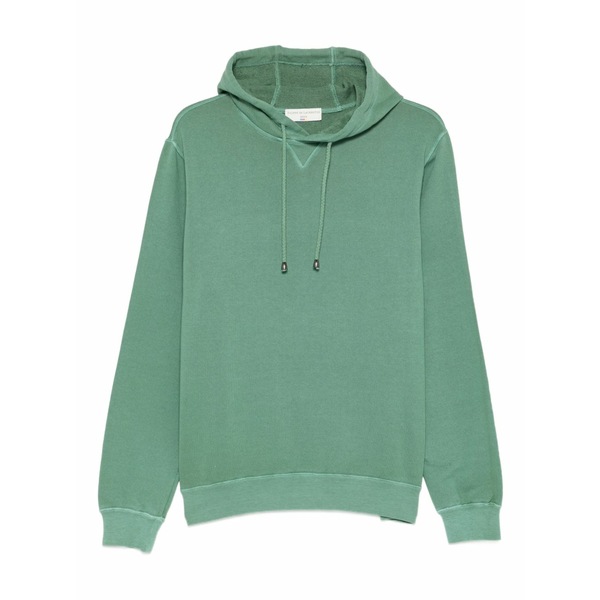 フィリッポ デ ラウレンティス メンズ パーカー・スウェットシャツ アウター Drawstring-fastening cotton hoodie Green