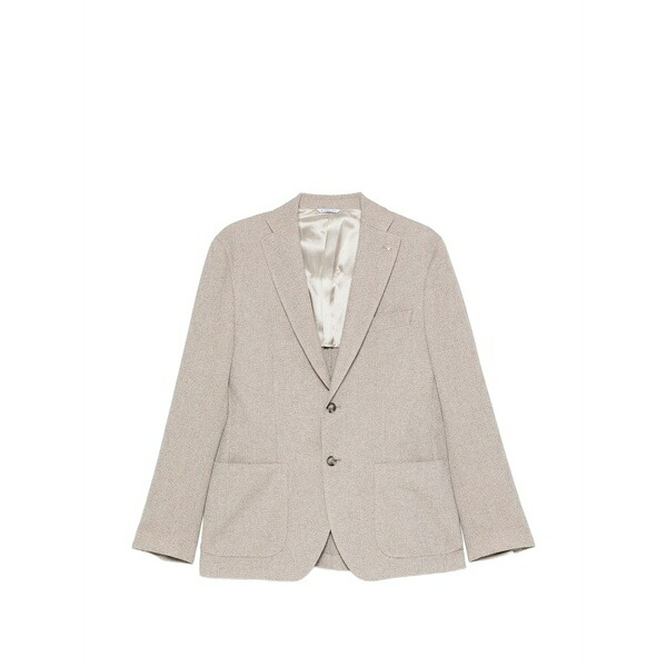 マニュエル リッツ メンズ 上衣＆上衣 アウター Micro-texture blazer Neutrals
