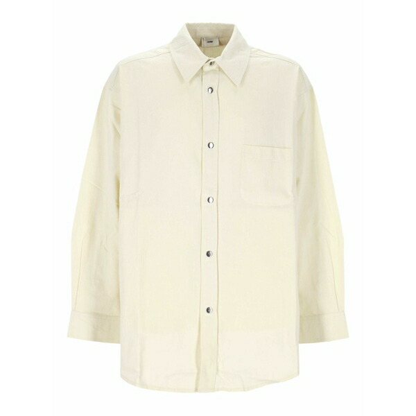 オートリー メンズ プルオーバー トップス Embroidered shirt Neutrals