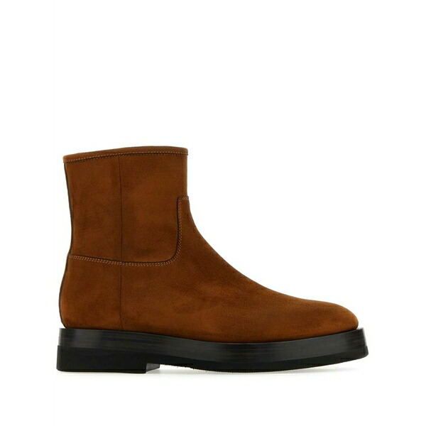 サントーニ メンズ ブーツ シューズ Suede ankle boots Brown|asty