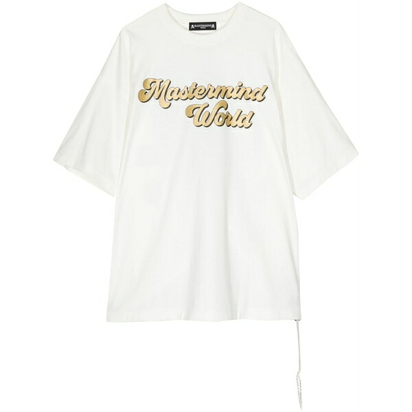 御師匠さん肝ったま 世界 メンズ プルオーバー トップス Glitter skull cotton t-shirt  White