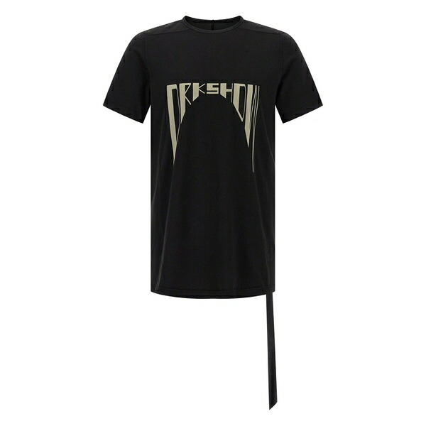 リックオウエンス メンズ プルオーバー トップス Print-detail crew-neck t-shirt Black