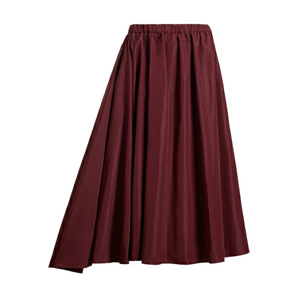 ジャンパトゥ レディース スコート ボトムス Asymmetric faille MIDI skirt Brown