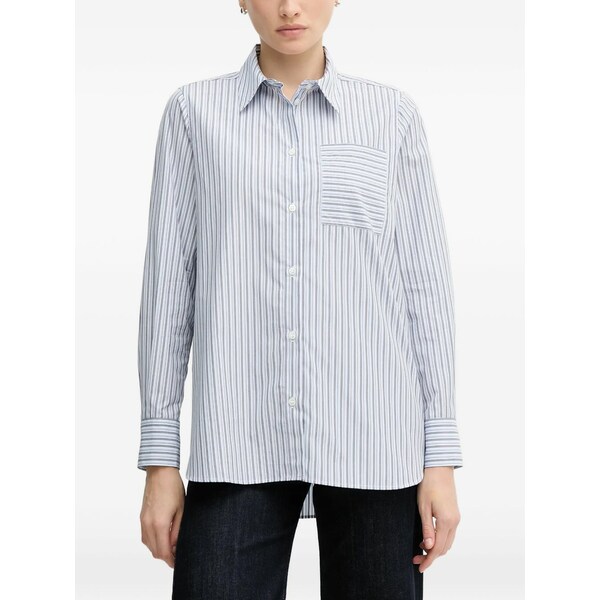 モス モッシュ レディース ティーシャツ トップス Mmelinda striped shirt White