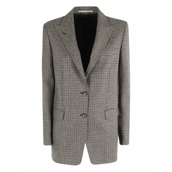 アントネリ レディース 上衣＆上衣 アウター Houndstooth-pattern blazer Brown