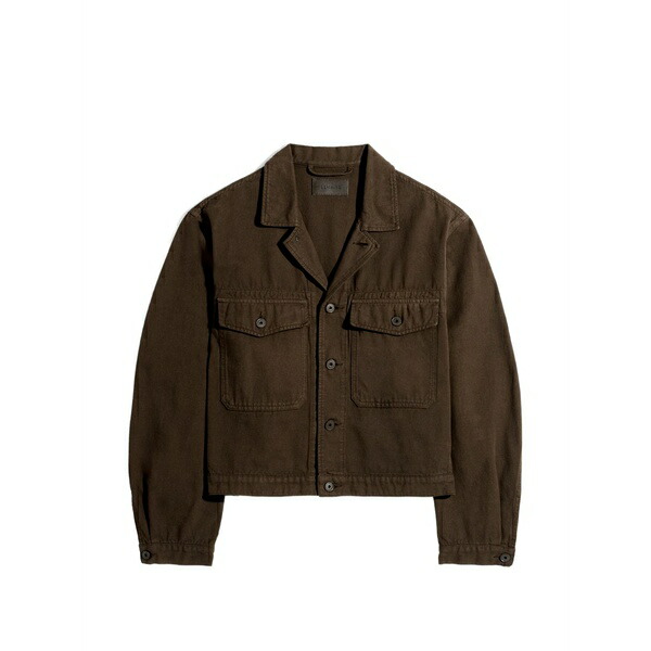 ルメール メンズ 上衣＆上衣 アウター Flap-pocket trucker jacket Brown
