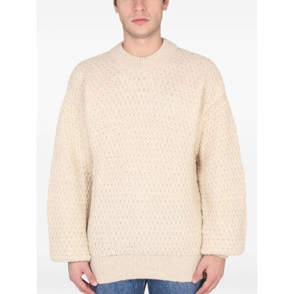 エスエフアール メンズ ニット&セーター アウター Leonard textured sweater Neutrals｜asty