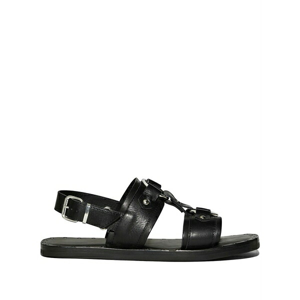 ディースクエアード メンズ サンダル シューズ Stud-detail calf-leather sandals Black