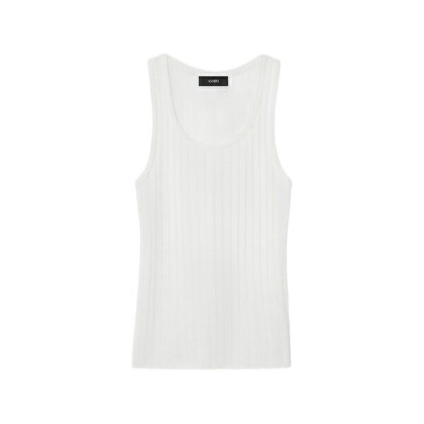 アミリ メンズ カットソー トップス Ribbed tank top White