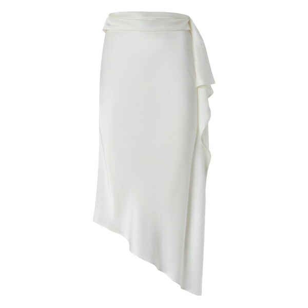 ピンコ レディース スコート ボトムス Ruffled asymmetric skirt White