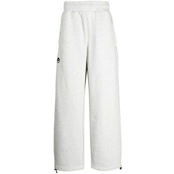 イズエ メンズ 心地よいズボン下 ボトムス Logo-appliqu￡ wide-leg trousers Grey