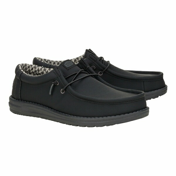 ヘイデュード メンズ スリッポン・ローファー シューズ Wally Classic Black/Charcoal画像