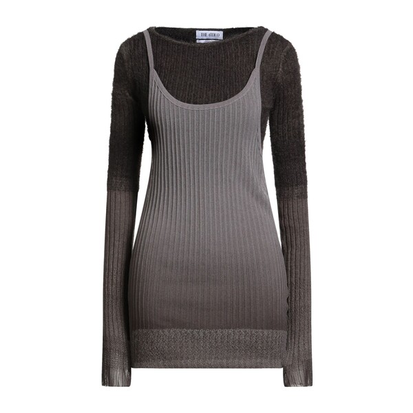 【送料無料】 ジ アティコ レディース ワンピース トップス Mini dresses Brown｜asty