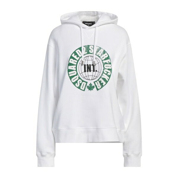 【送料無料】 ディースクエアード レディース パーカー・スウェットシャツ アウター Sweatshirts White