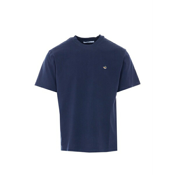 エドモンド 制作室 メンズ プルオーバー トップス Duck patch t-shirt Blue