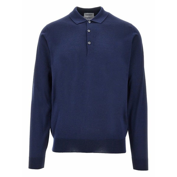 ジョンスメドレー メンズ スポーツシャツ トップス Belper polo shirt Blue