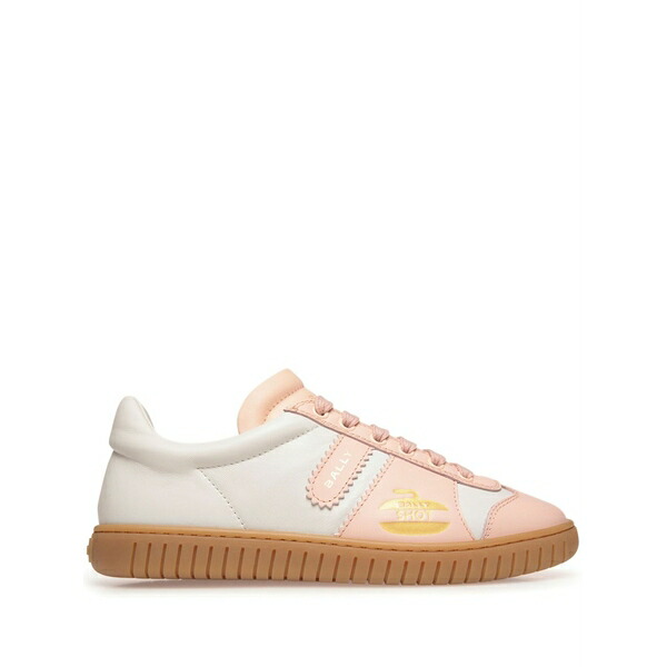 バリー レディース スニーカー シューズ Player curling-motif leather trainers White｜asty