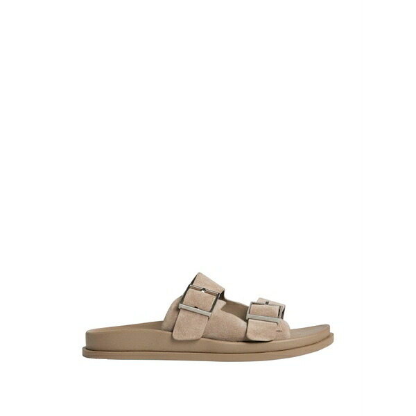 カルバンクライン レディース サンダル シューズ Buckle-fastening double-strap slippers Neutrals｜asty