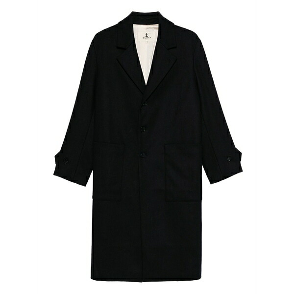 バレナ レディース 厚地の外套 アウター Patch-pocket coat Blue
