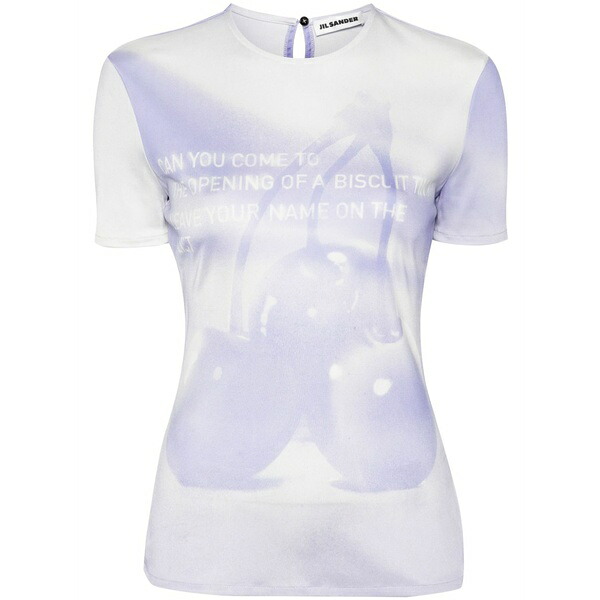 ジル・サンダー レディース ティーシャツ トップス Graphic-print jersey t-shirt White
