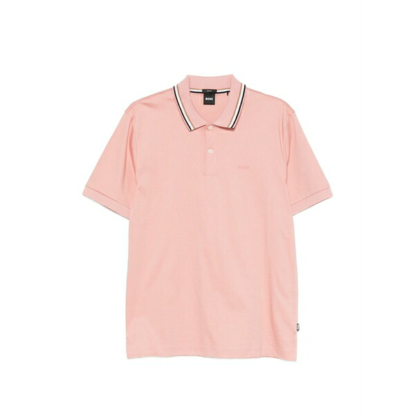 元締め メンズ スポーツシャツ トップス Logo-detail polo shirt Pink
